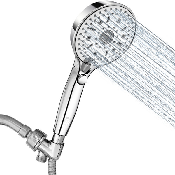 GoldenHome Handheld Shower Head 2.5 GPM GPM with SelfCleaning